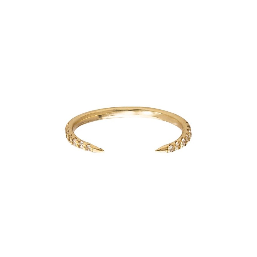 Jewelry WWAKE | Micropave Open Slice Ring - Diamond