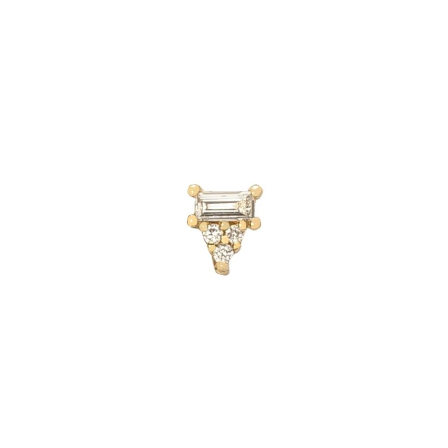 Jewelry Jennie Kwon | Baguette Cluster Stud - Diamond