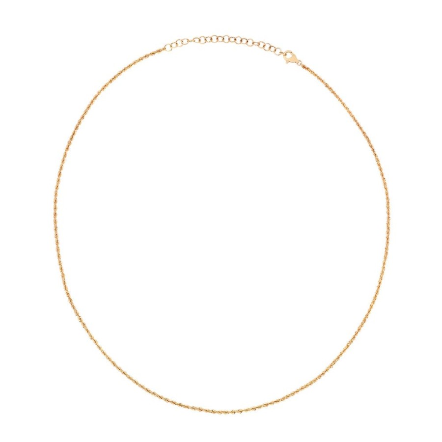 Jewelry EF Collection | Twist Chain Necklace - Yellow Gold