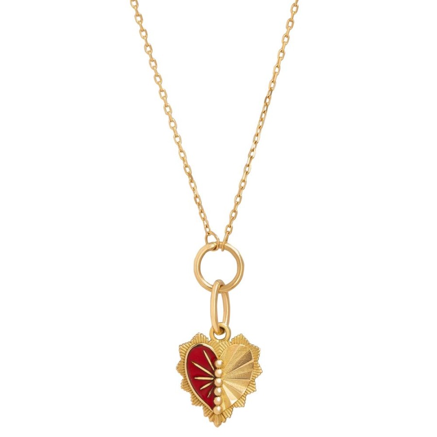 Jewelry Foundrae | Love Token Drop Necklace - Left