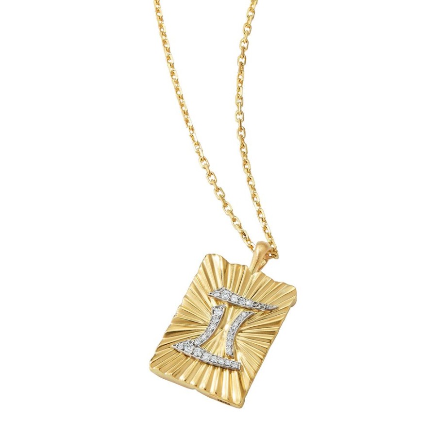 Jewelry David Webb | Zodiac Gemini Pendant Necklace - Diamond