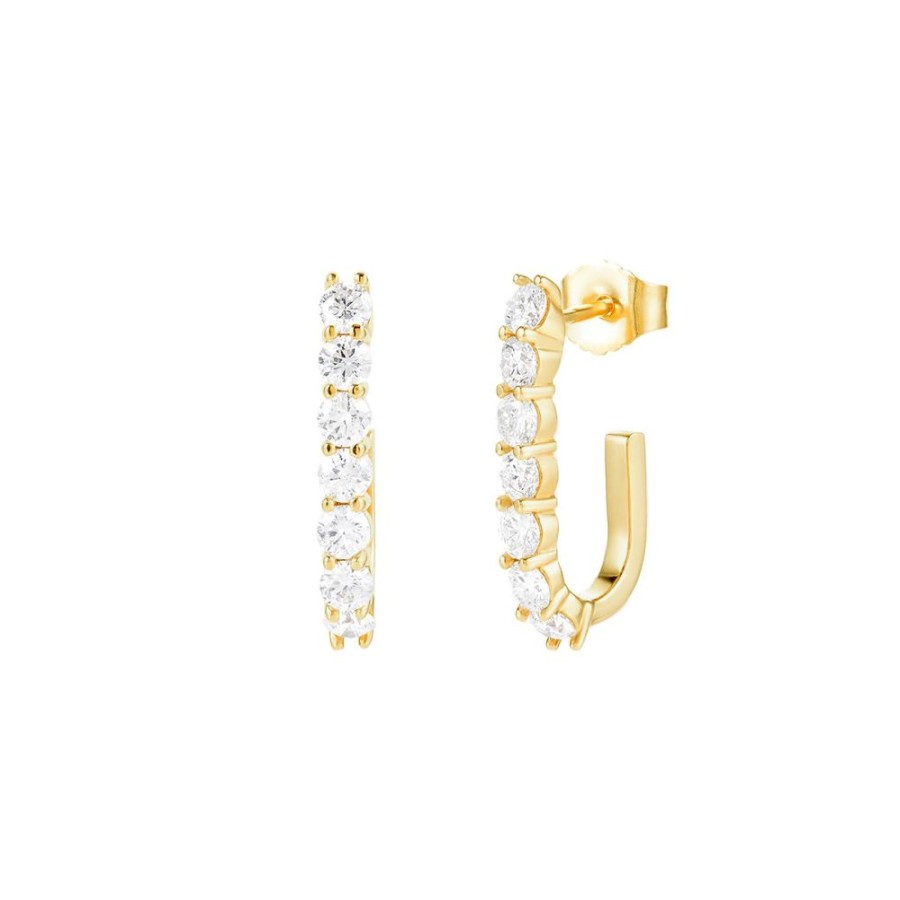 Jewelry Carbon & Hyde | Sparkler Pin Earrings - Yellow Gold