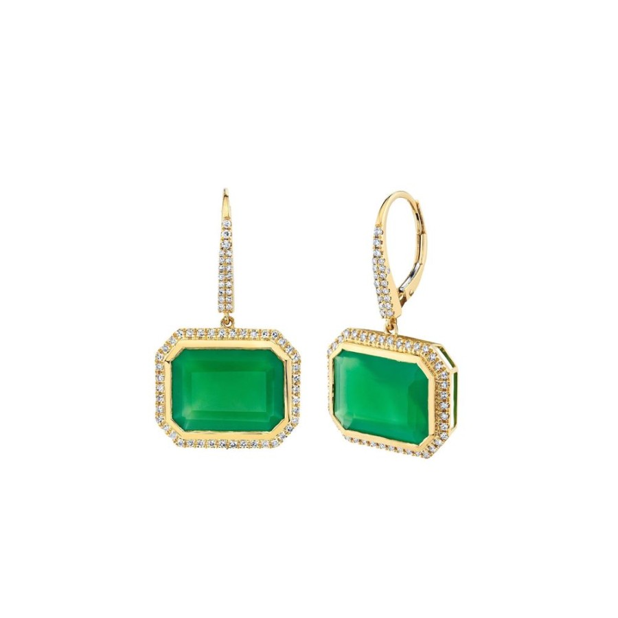 Jewelry SHAY | Green Onyx And Diamond Vert Earrings