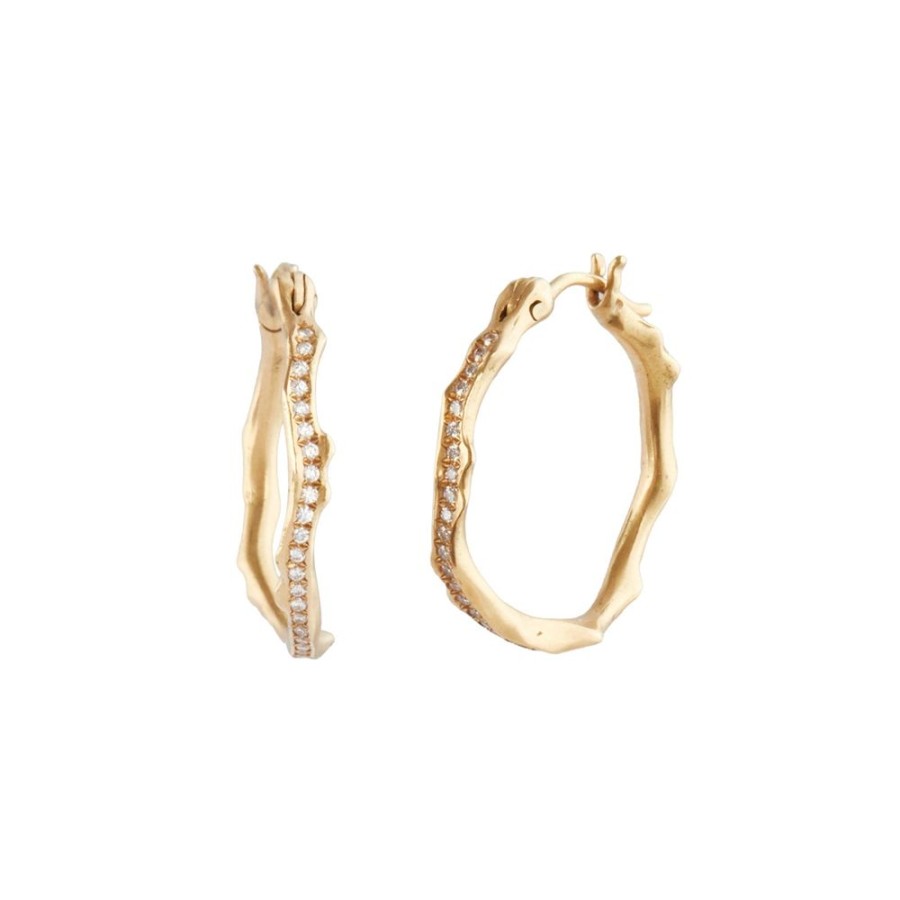 Jewelry Annette Ferdinandsen | Medium Coral Stick Hoop Earrings