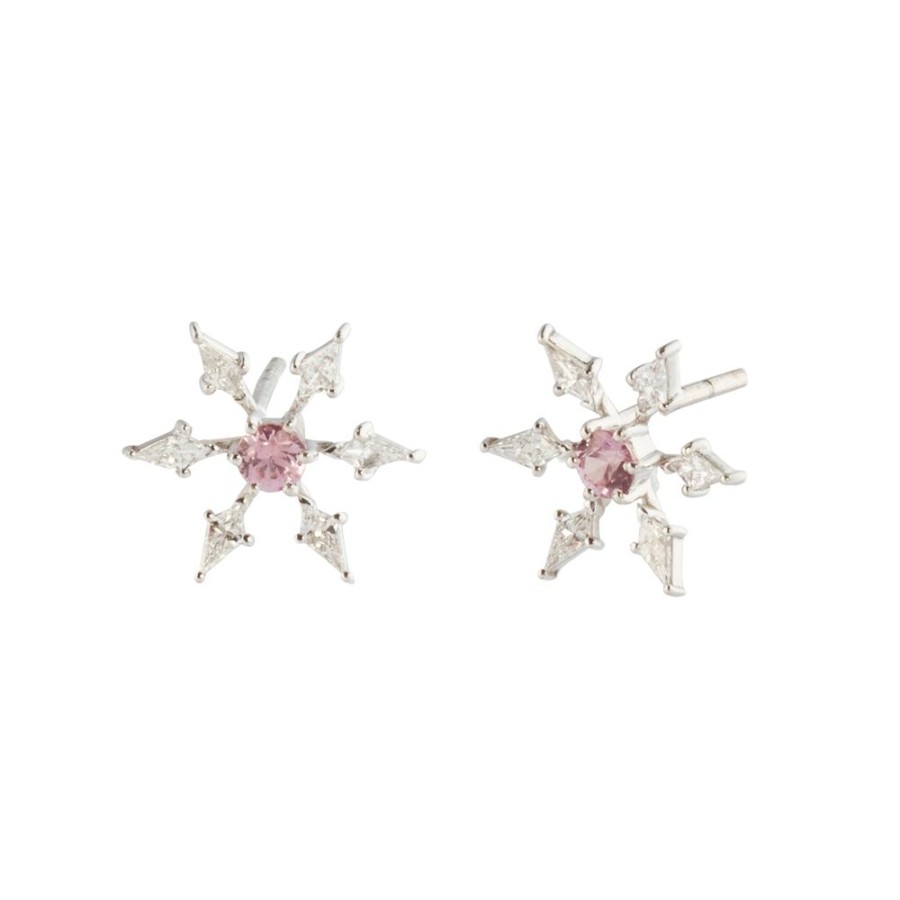 Jewelry Arunashi | Kite Star Earrings - Sapphire And Diamond