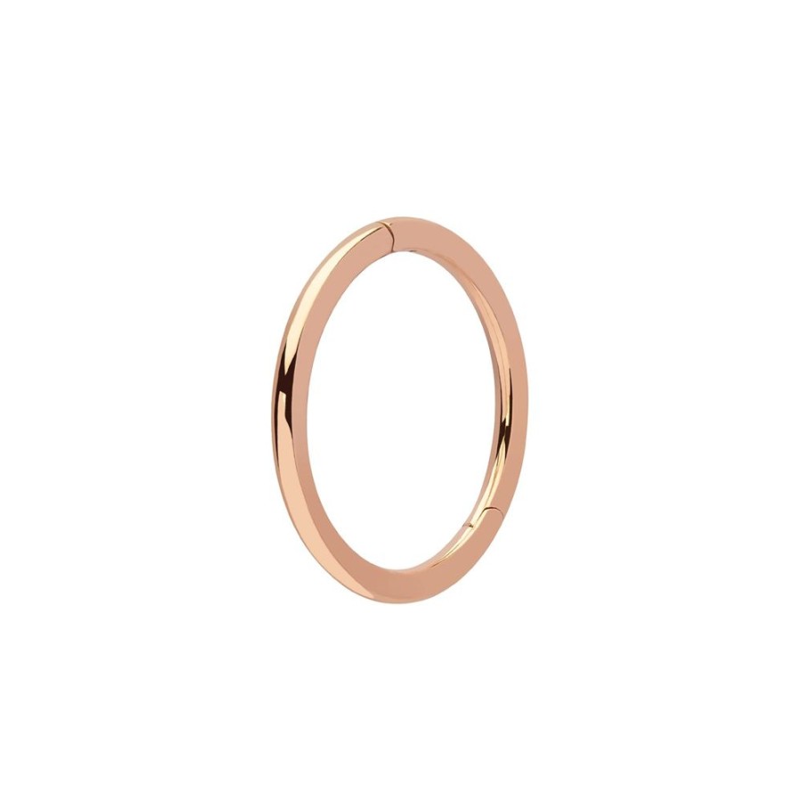 Jewelry Trouver | Solid Round Huggie 9.5Mm - Rose Gold