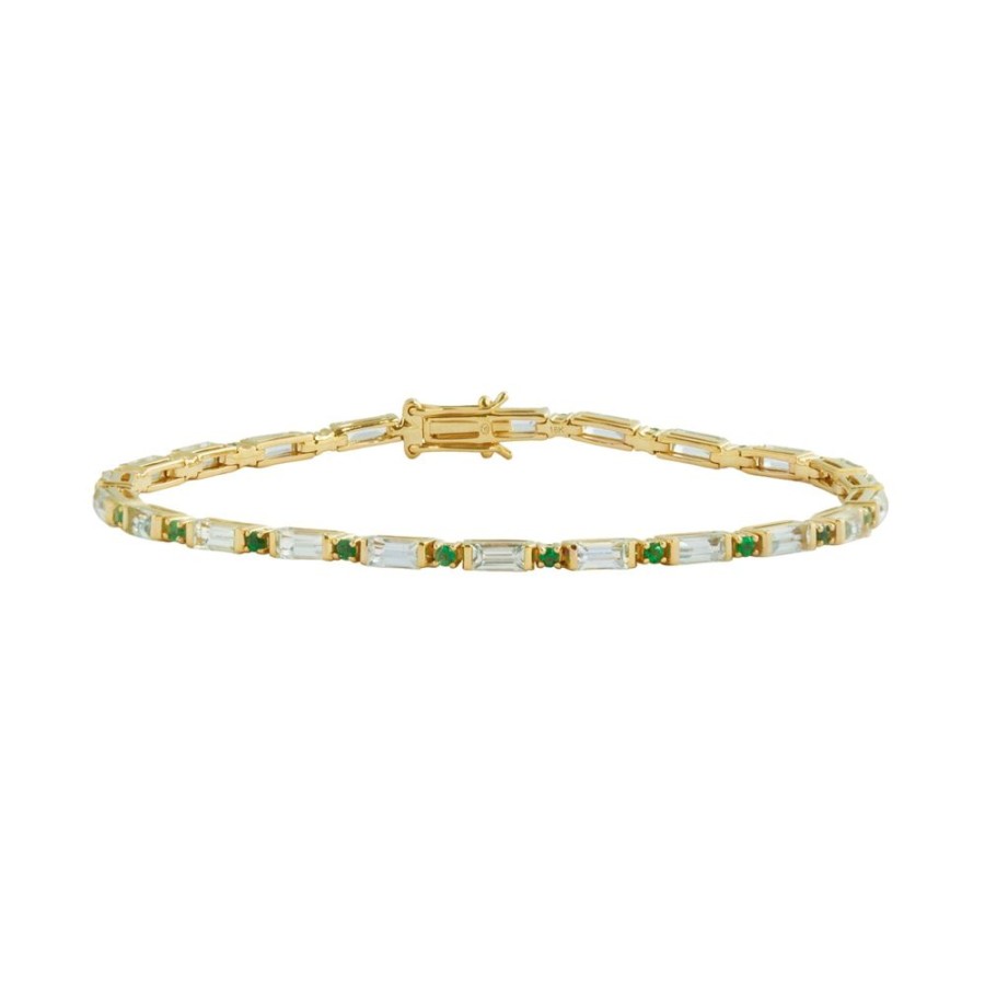 Jewelry YI Collection | Aquamarine And Emerald Spring Bracelet