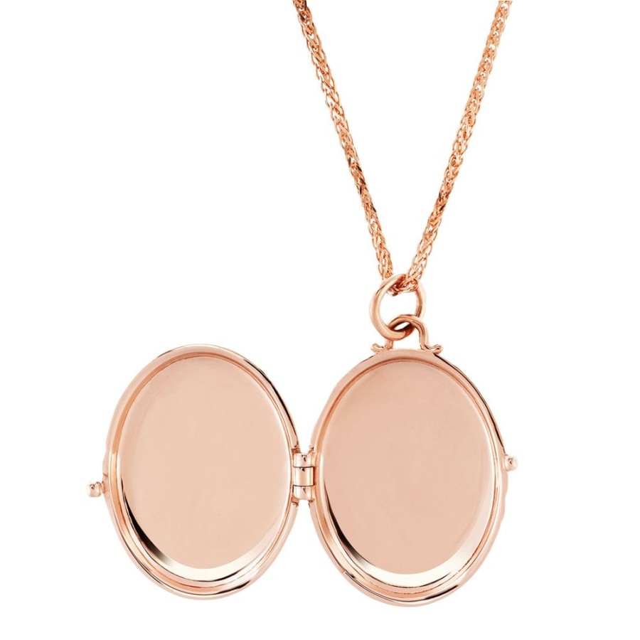 Jewelry Carbon & Hyde | Custom Initial Locket Necklace - Rose Gold