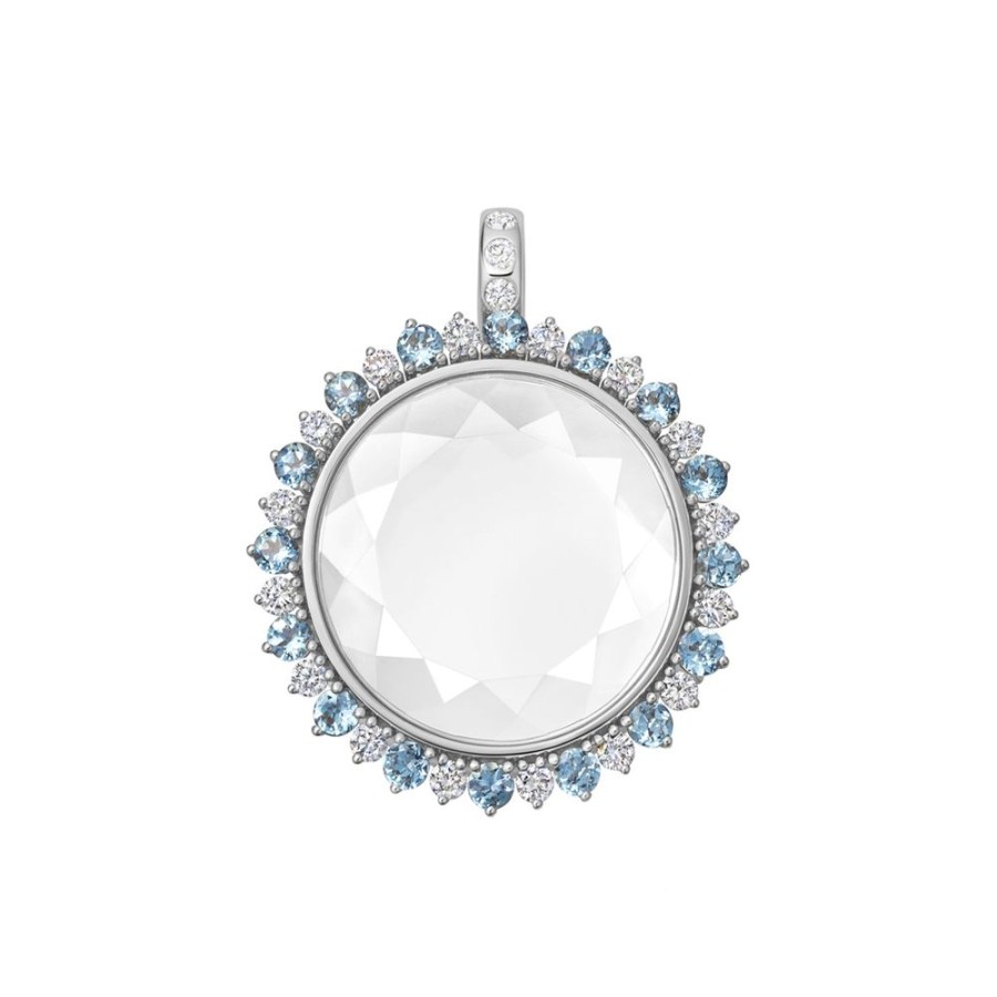 Jewelry Loquet | Miasol Aquamarine Locket - White Gold