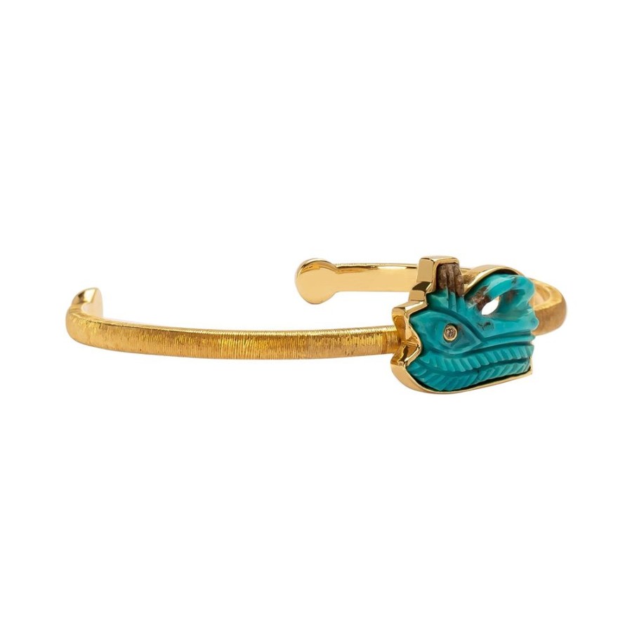 Jewelry Silvia Furmanovich | Egypt Eye Of Horus Turquoise Bangle