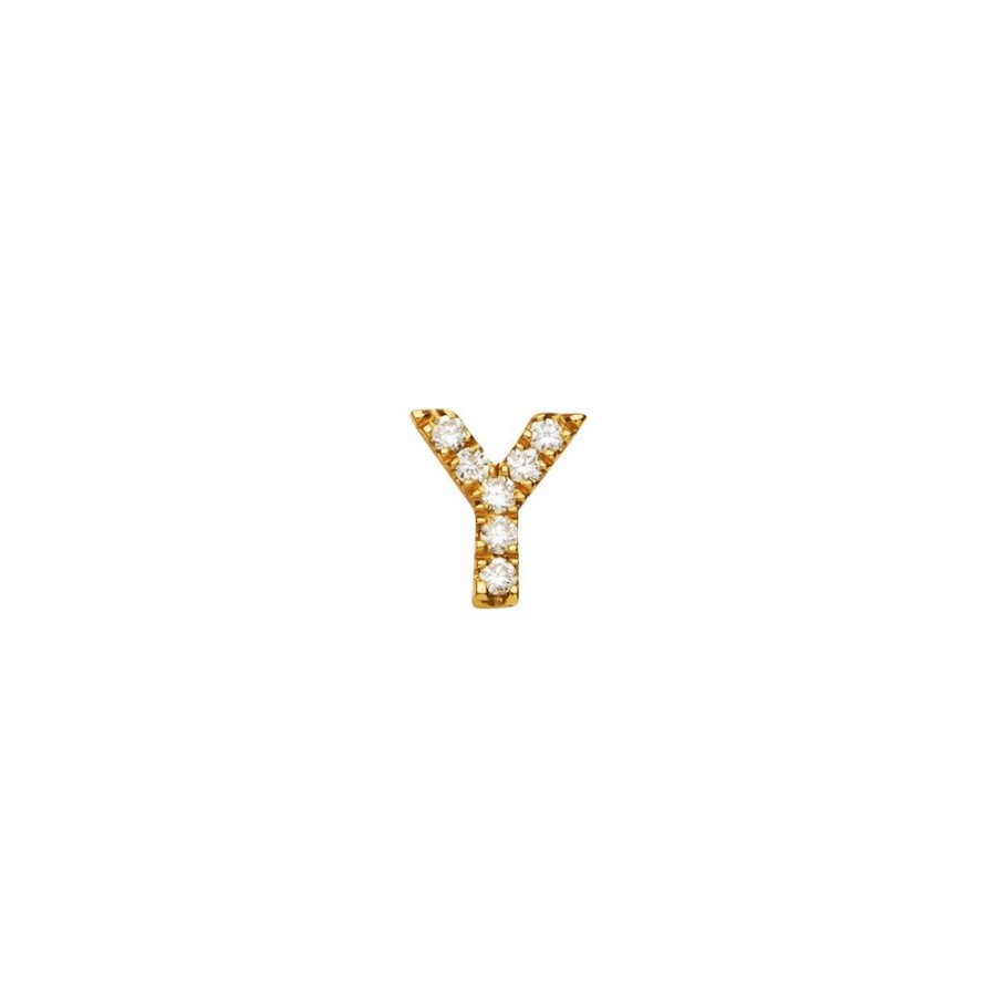 Jewelry Loquet | Diamond Letter Y Charm