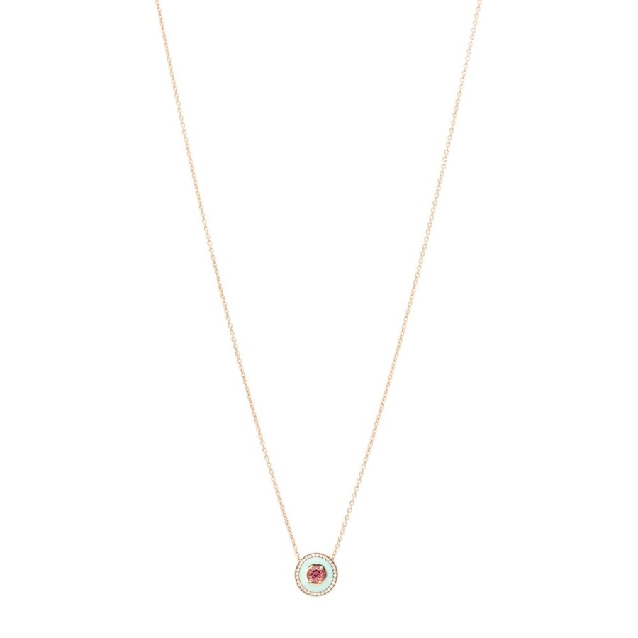 Jewelry Selim Mouzannar | Mina Pendant Necklace - Mint Green Enamel