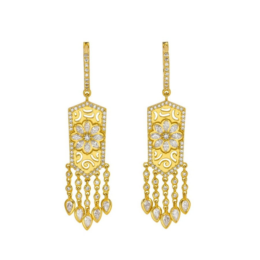 Jewelry Buddha Mama | Mesh Flower Filigree Earrings